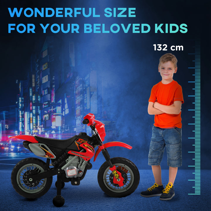 6V Kids Child Electric Motorbike Ride on Motorcycle Scooter Children Toy Gift (Red)