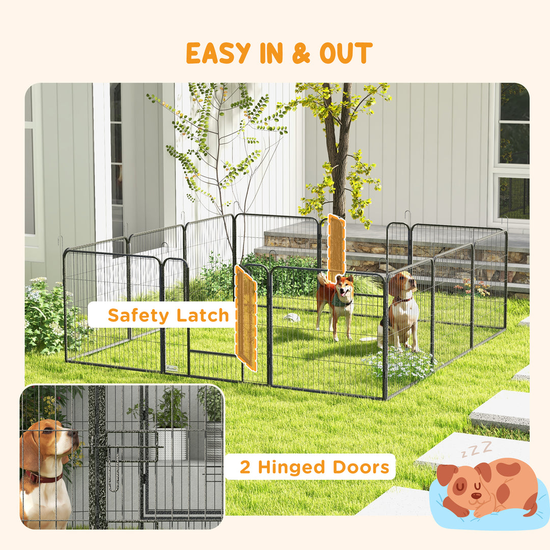 Heavy Duty Puppy Play Pen, 12 Panels Pet Exercise Pet, Pet Playpen for Small and Medium Dogs