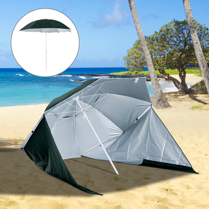 All-Weather Beach Umbrella Shelteneer-Green