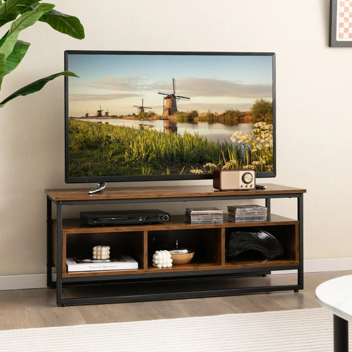Industrial 3-Tier Coffee Table Home Cocktail Table with Storage