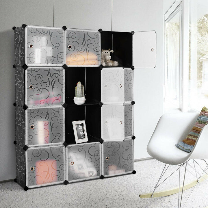 Portable Wardrobe with Doors for Clothes, Shoes and Toys