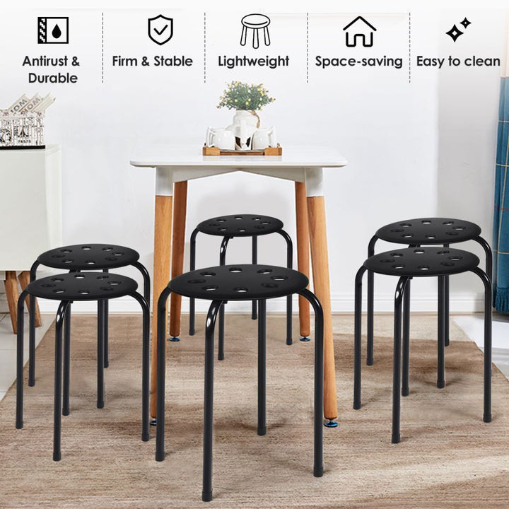 Stackable Breakfast Dining Chairs- Black