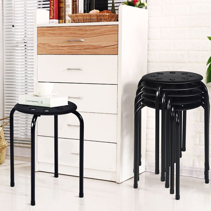 Stackable Breakfast Dining Chairs- Black