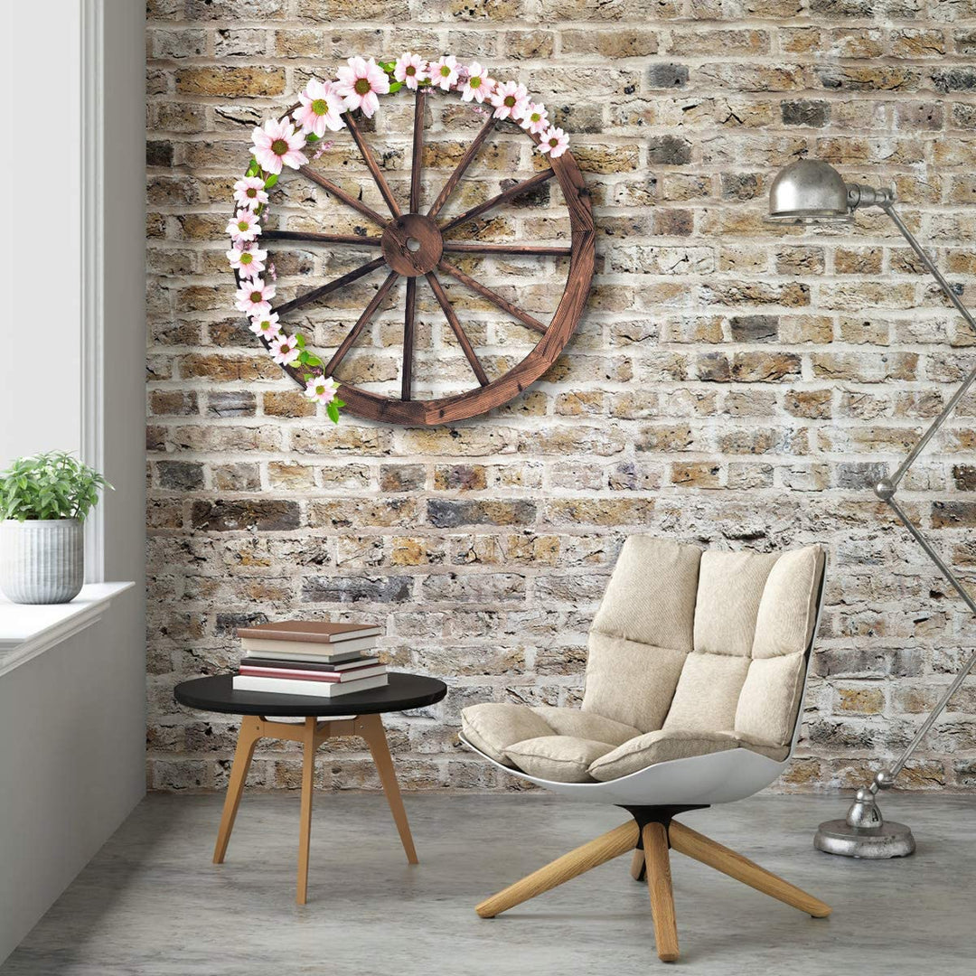 76cm Decorative Wooden Wheels Set of 2