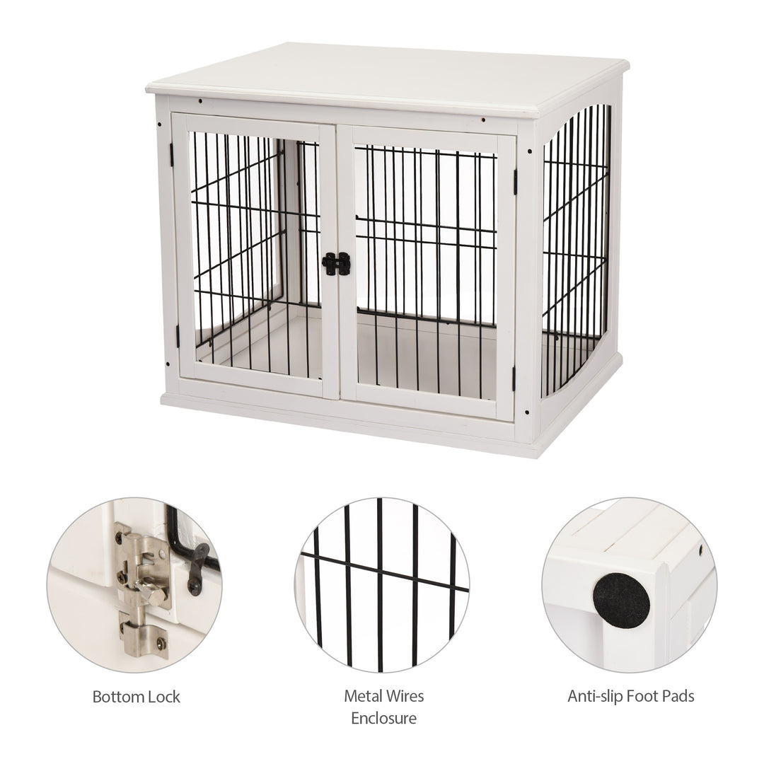 3-Door Small Indoor Pet Cage White