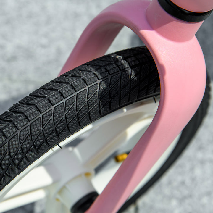 Kids Balance Bike, Lightweight with Adjustable Seat, Rubber Wheels - Pink