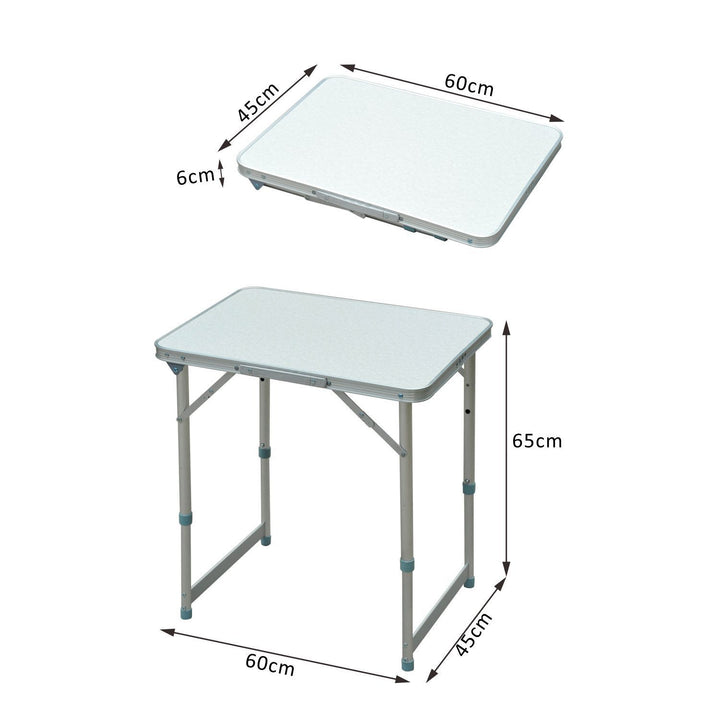 Garden Outdoor Camping Table Portable Folding Picnic Table-Silver