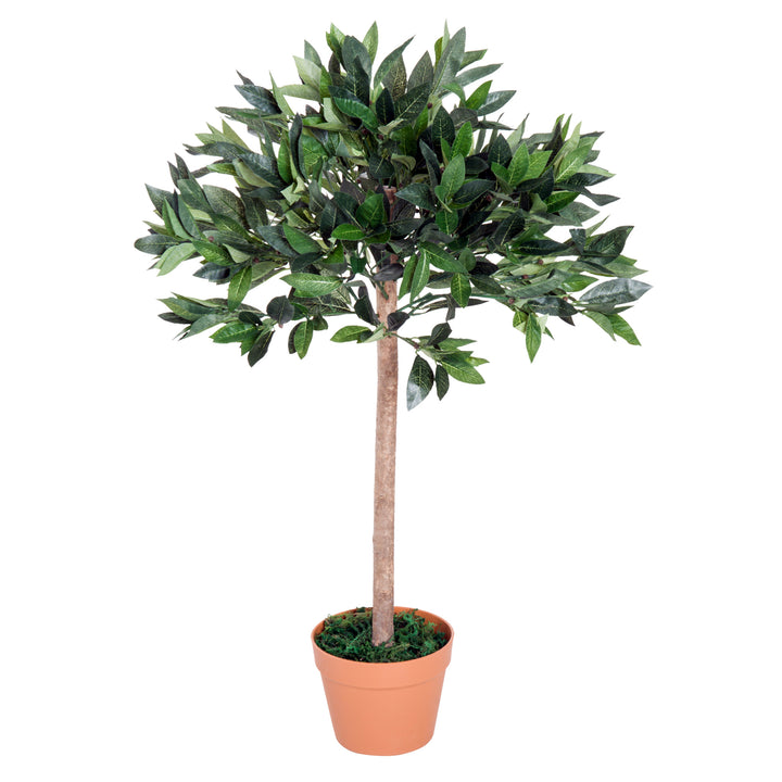 3ft Artificial Olive Tree Indoor Plant Greenary for Home Office Potted in An Orange Pot