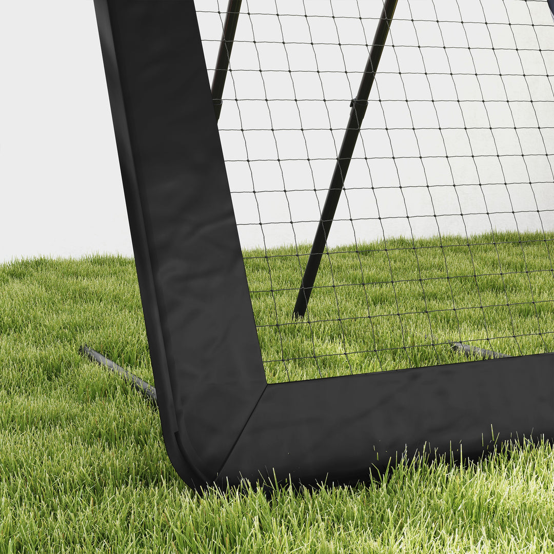 HOMCOM Football Training Net, Adjustable Angle Pitch Back Training Rebounder Net, Target Goal w/ Quick Folding Design