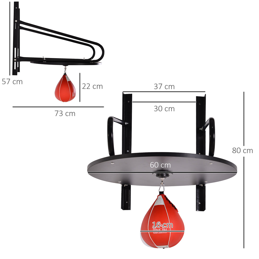 Pear Fast Boxing Set with Platform Wall Installation, Pump, Accessories Included, 60 x 73 x 80 cm