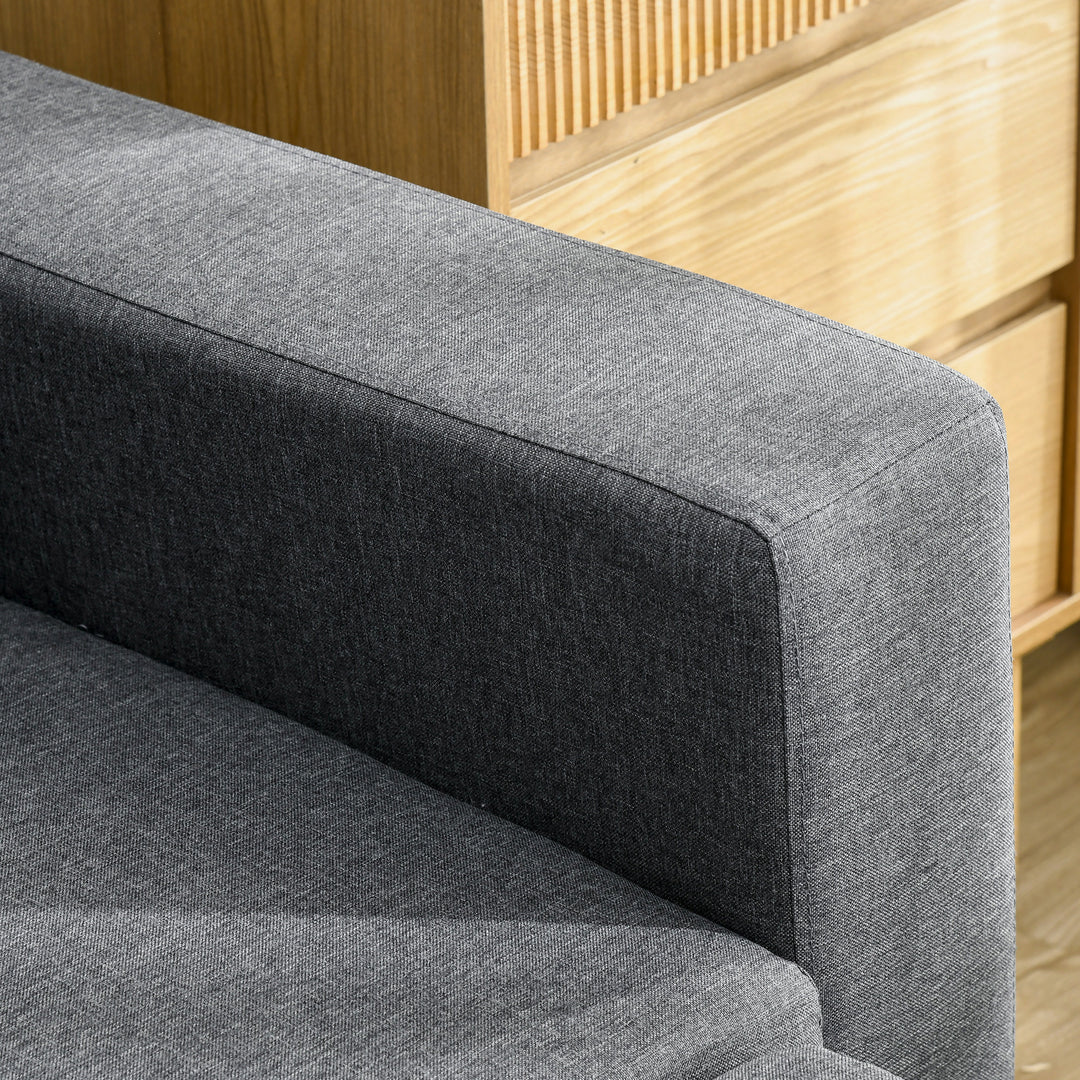 3 Seater Corner Sofa Bed with Storage, L Couches for Living Room with Chaise Lounge, Double Sofa, Grey