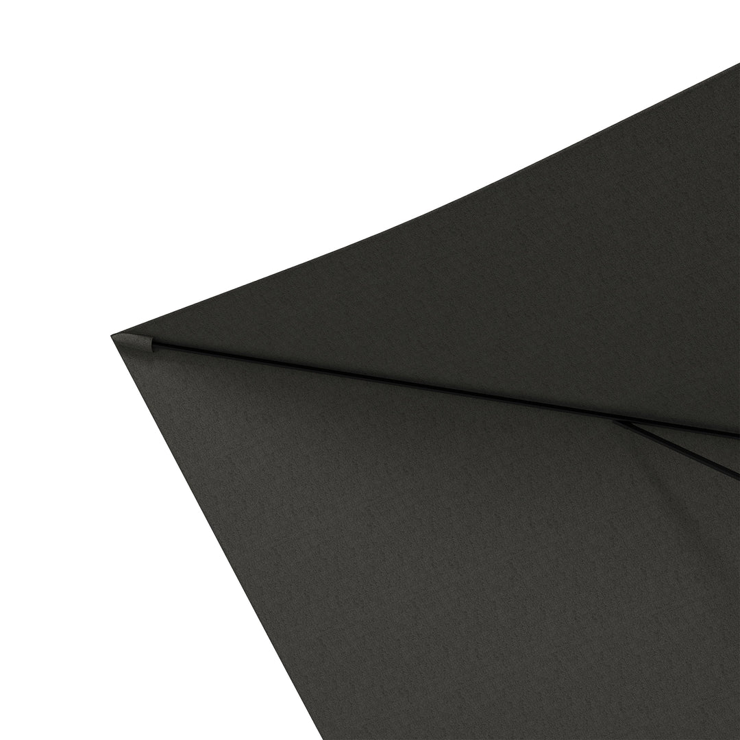 Outsunny 2 x 3(m) Garden Parasols Umbrellas Rectangular Patio Market Umbrella Outdoor Sun Shade w/ Crank &amp; Push Button Tilt, Aluminium Pole Dark Grey