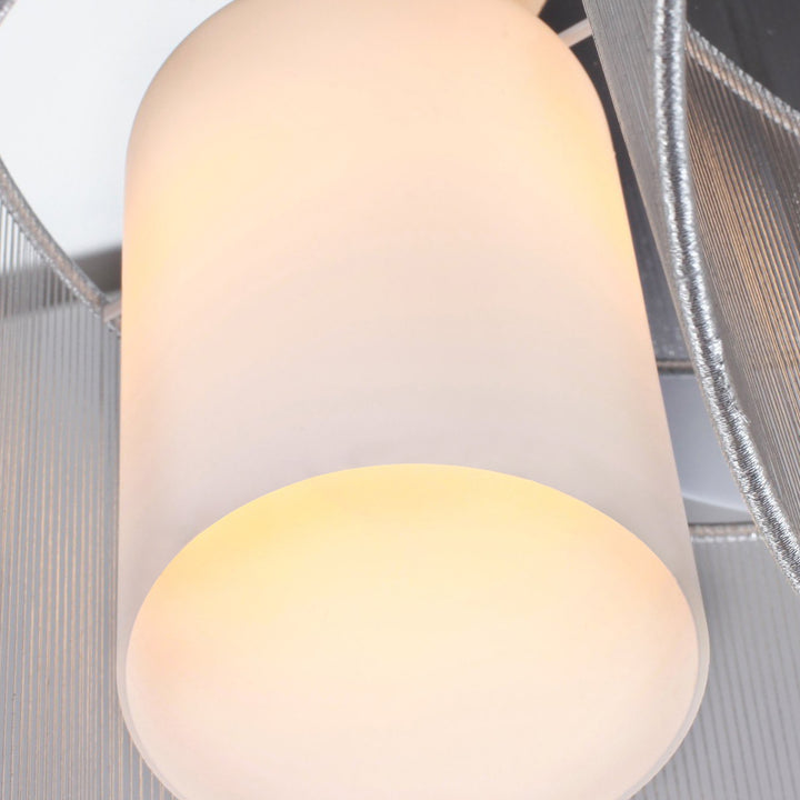 Modern Design Mini Style Flush Mount Ceiling Light with Flush Metal Finish Chandelier for Hallway, Dining Room, Living Room - White