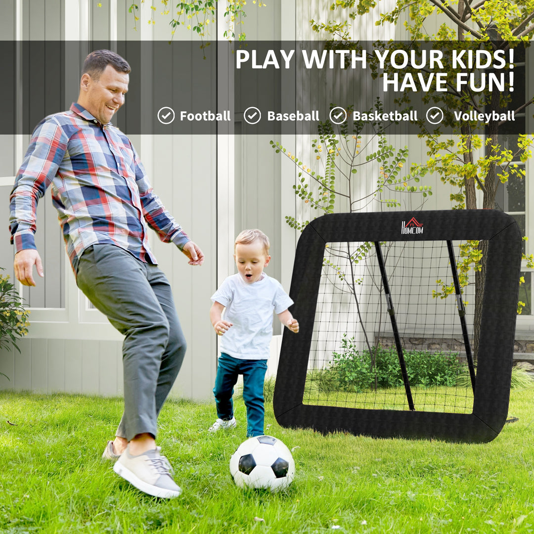 HOMCOM Football Training Net, Adjustable Angle Pitch Back Training Rebounder Net, Target Goal w/ Quick Folding Design