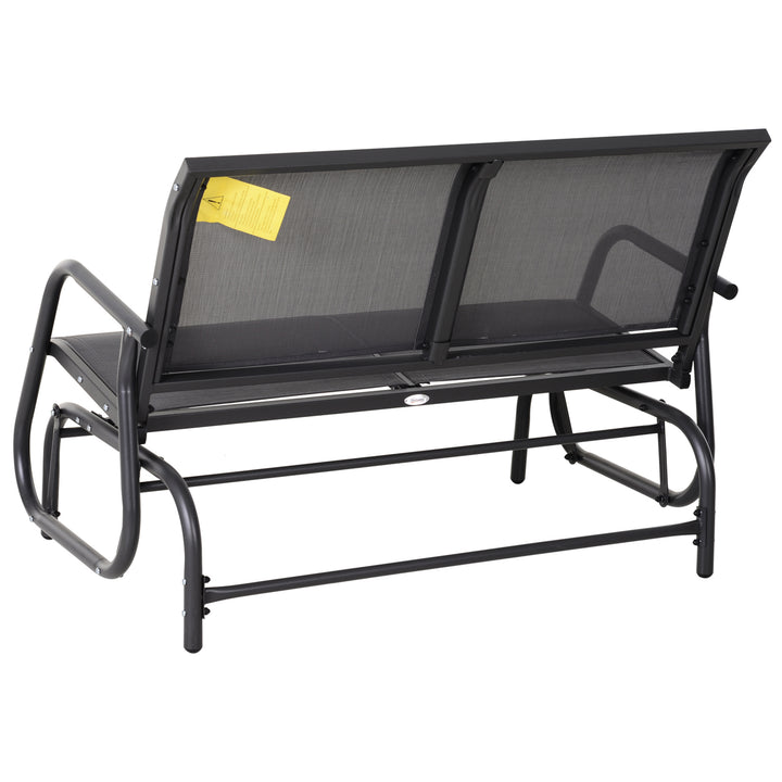 Outdoor Glider Bench Double Swing Chair - Grey