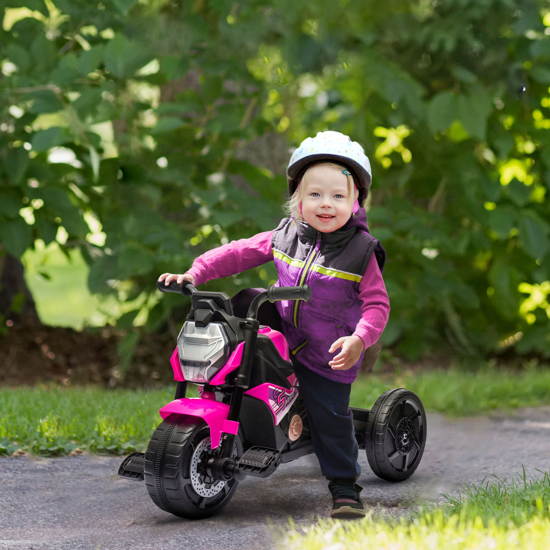 Motorcycle Design 3 in 1 Toddler Trike, Balance Bike-Pink