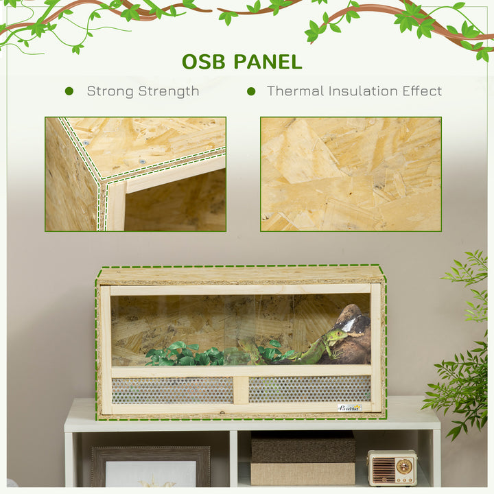 Terrarium Vivarium, Climbing Pet Containers, Reptile Habitat with Sliding Doors, Breathable Mesh, Easy to Install, for Lizards