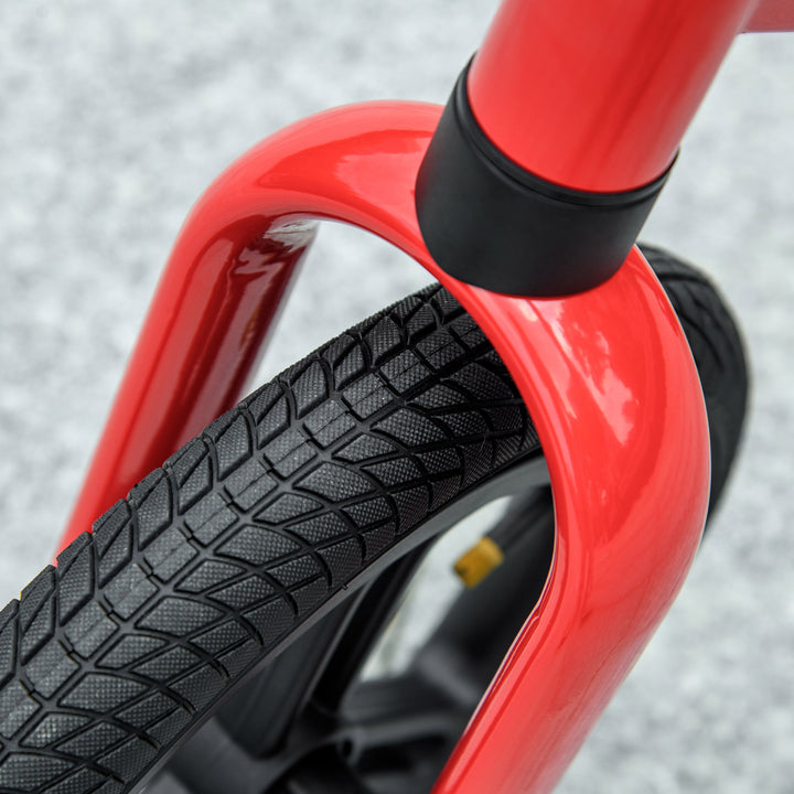 Kids Balance Bike, No Pedal Training Bike for Children with Adjustable Seat- Red