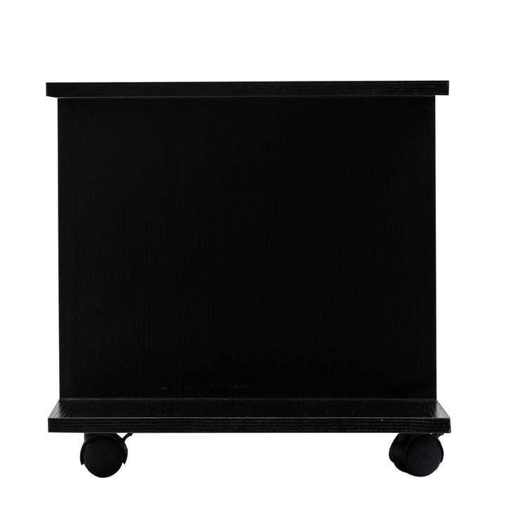 HOMCOM TV Stand W/ Shelves -Black