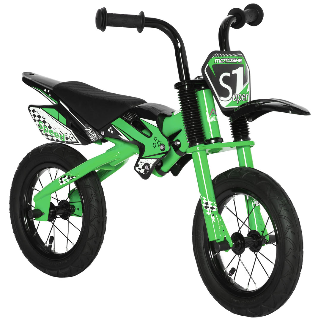 12" Kids Balance Bike, 3-6 Years Old, Green
