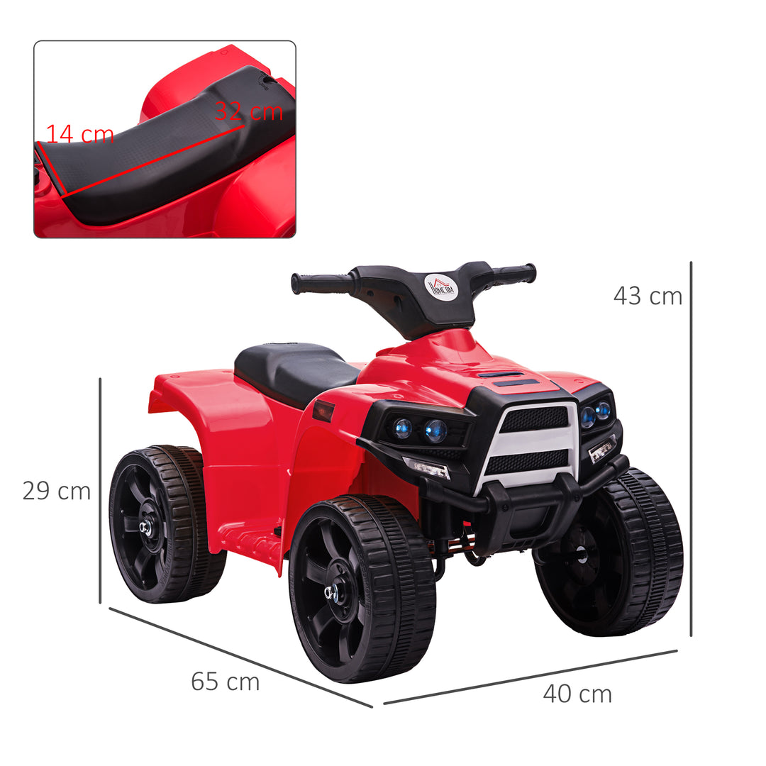 6 V Kids Ride on Cars Quad Bike for 18-36 months Black+Red