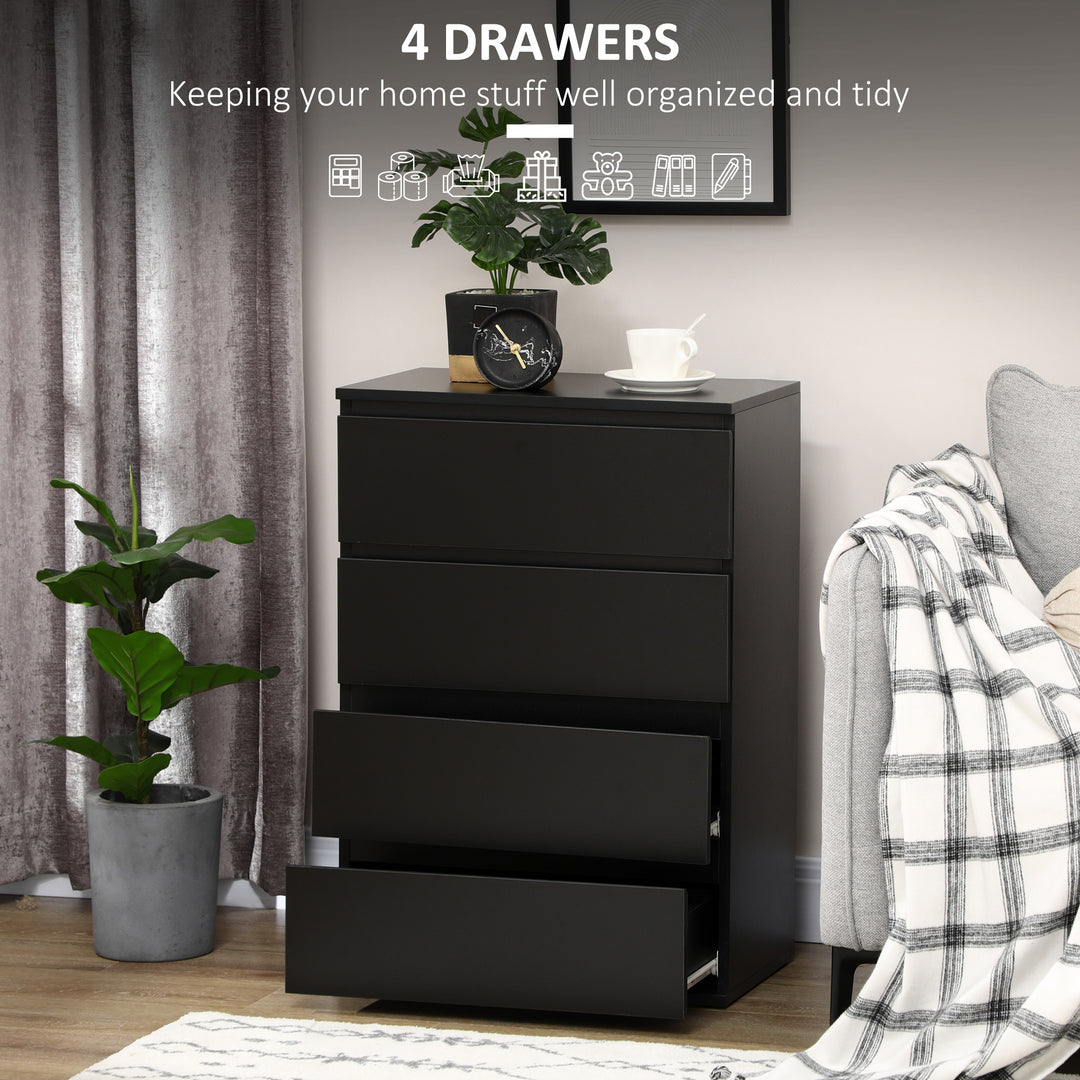 Chest of Drawers, 4-Drawer Storage Cabinets, Modern Dresser, Storage Drawer Unit for Bedroom