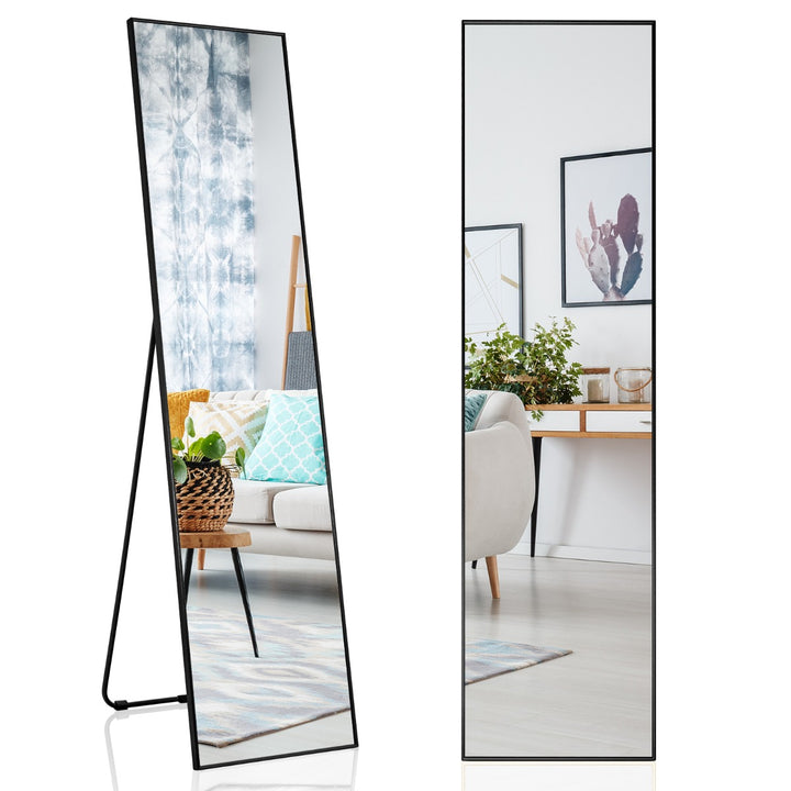 Full Length Mirror with Shatter-proof Glass-Black