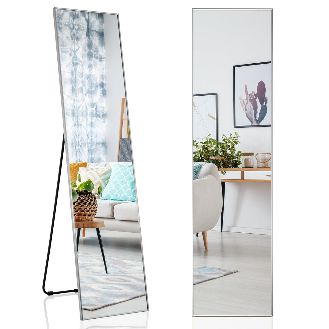 Full Length Mirror with Shatter-proof Glass-Silver