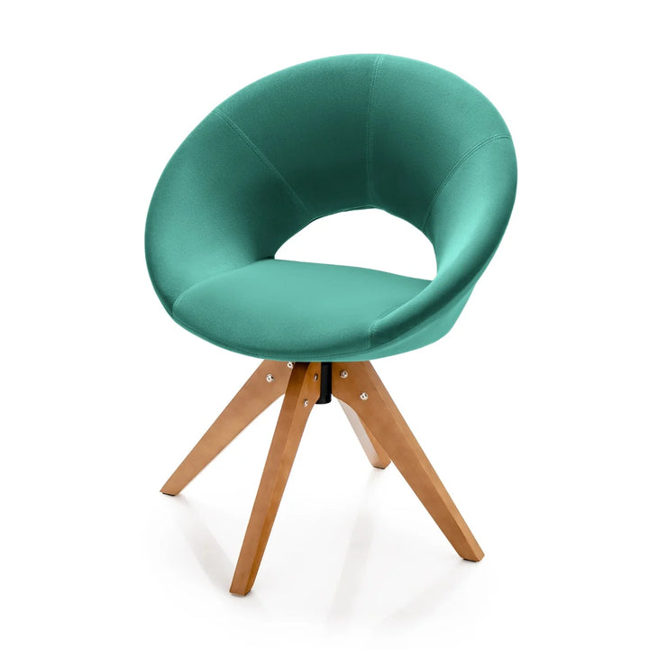 360° Swivel Velvet Accent Chair for Living Room- Green