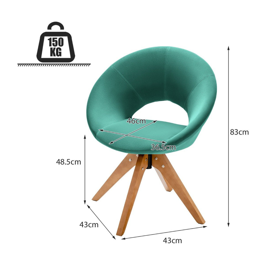 360° Swivel Velvet Accent Chair for Living Room- Green