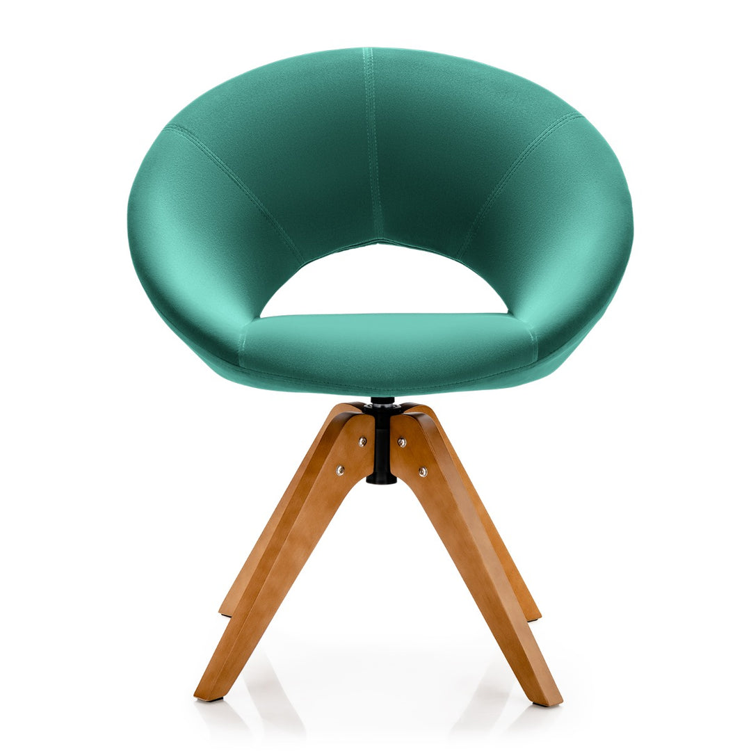 360° Swivel Velvet Accent Chair for Living Room- Green