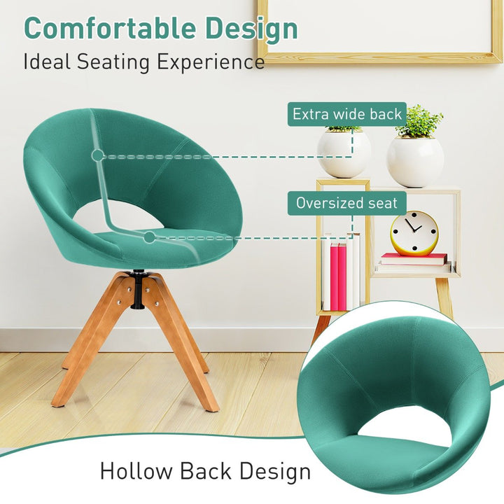 360° Swivel Velvet Accent Chair for Living Room- Green