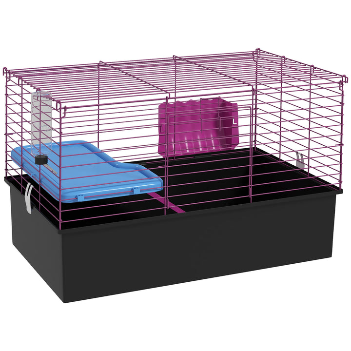 Chinchillas Small Rabbit Guinea Pig Small Animal Cage Pet Playhouse with Platform Ramp, 71 x 46 x 47 cm