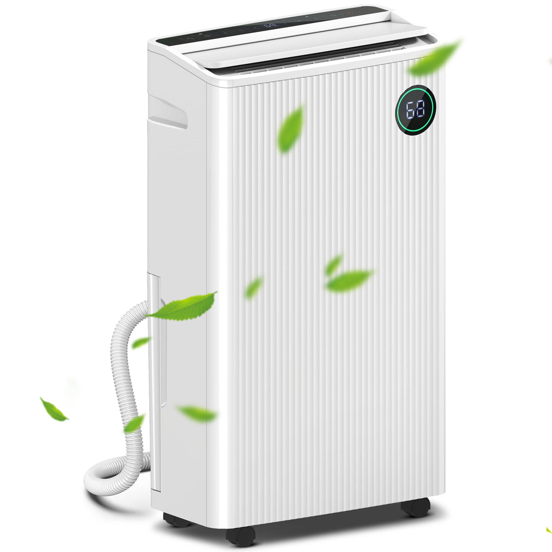 5500mL Portable Dehumidifier with Air Purifier, UVC, Ioniser, 24H Timer, 5 Modes, 16L/Day, for Home Laundry, White