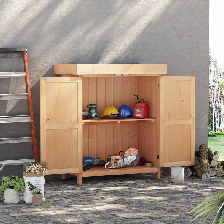 Outsunny Outdoor Garden Storage Shed, Cedarwood-Burlywood Colour