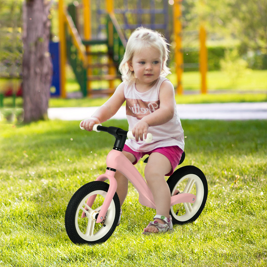 Kids Balance Bike, Lightweight with Adjustable Seat, Rubber Wheels - Pink