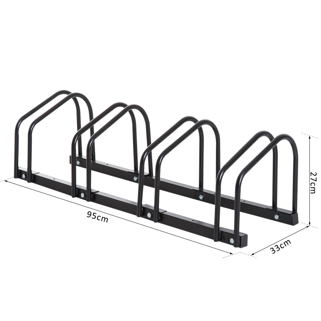 Bike Parking Rack, 95Lx33Wx27H cm, Steel-Black