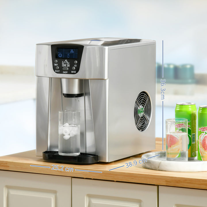 Ice Maker Machine and Water Dispenser, Counter Top, No Plumbing Required