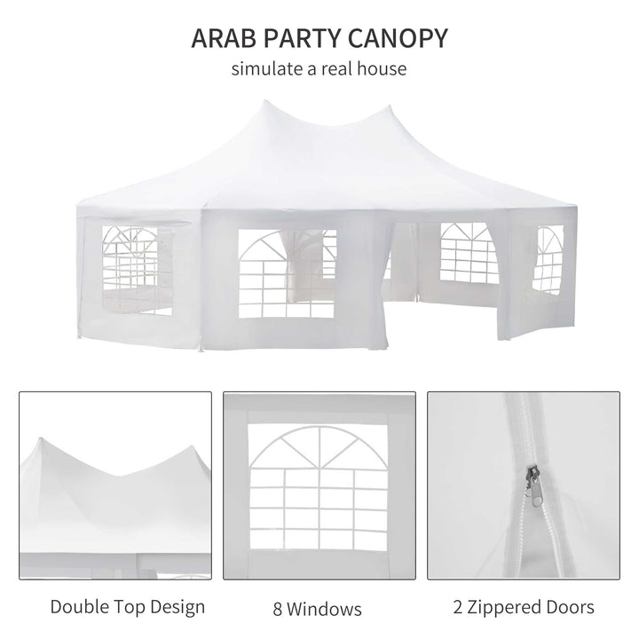 8.9x6.5 m Waterproof Marquee Canopy-White