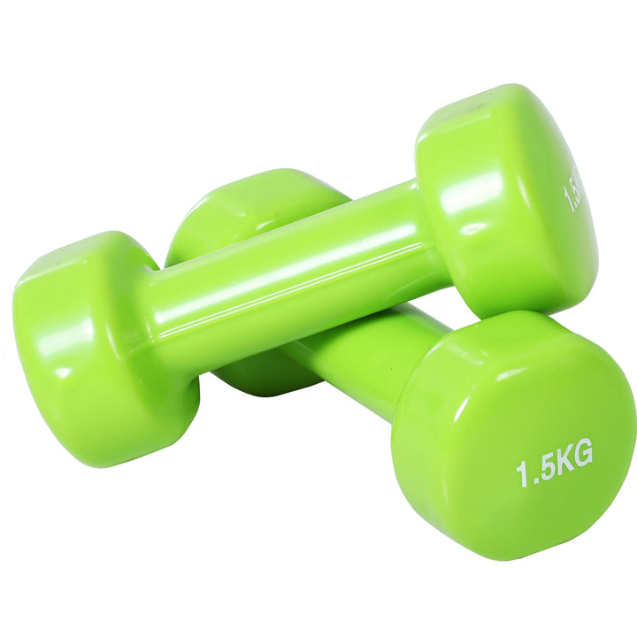 HOMCOM 10kg Dumbbell Weights Set with Carry Case Multi Colour Premium Ladies Weight Lifting Set