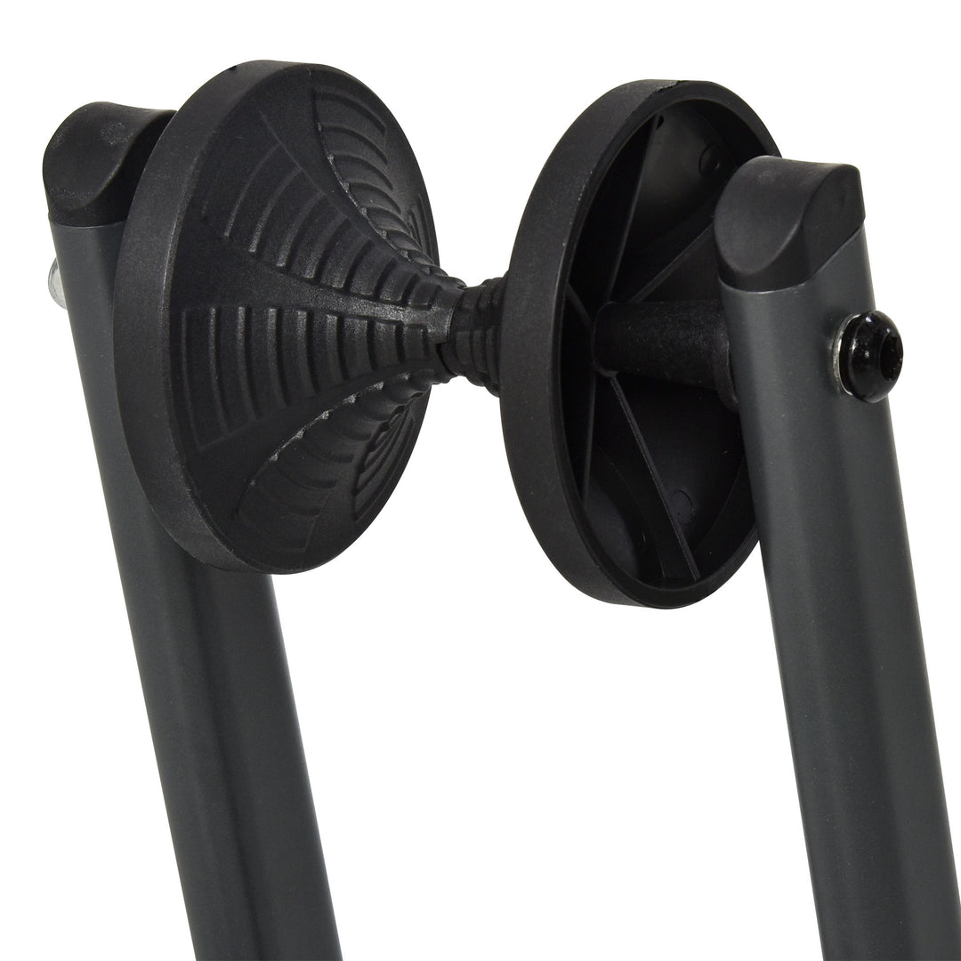 Foldable Bike Storage Stand Parking Rack Fit Max. 5.5cm Wide Wheel Metal Nylon Black