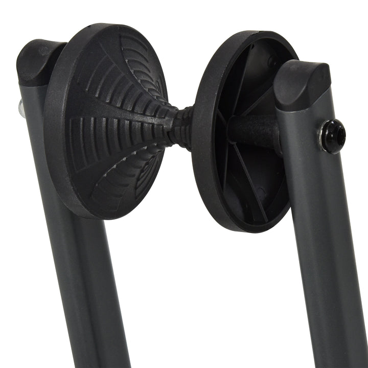 Foldable Bike Storage Stand Parking Rack Fit Max. 5.5cm Wide Wheel Metal Nylon Black