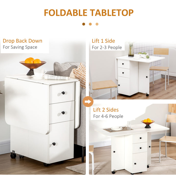 Folding Dining Table in White