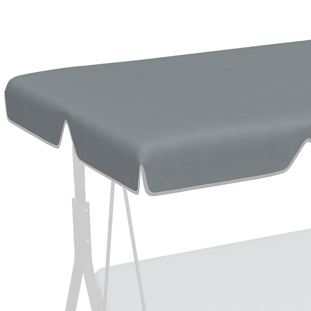 Garden Swing Canopy Replacement 2 Seater - Swing Seat Replacement Cover, (Canopy Only), Dark Grey