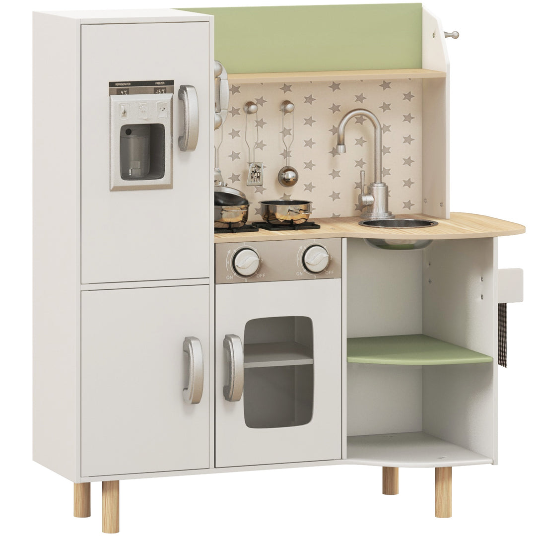 Toy Kitchen, Kids Play Kitchen Role Playing for 3-6 Years, White