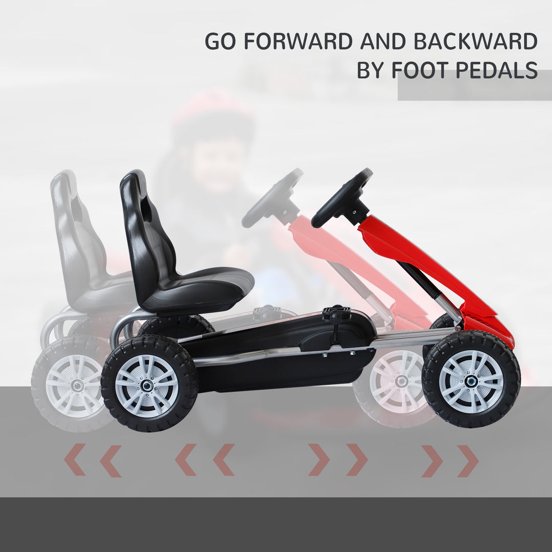 Kids Children Pedal Go Kart Ride On Car Toys Scooter Black &amp; Red