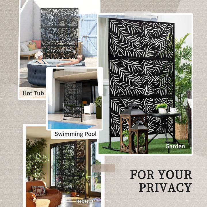 Outdoor Privacy Screen with Stand and Ground Stakes