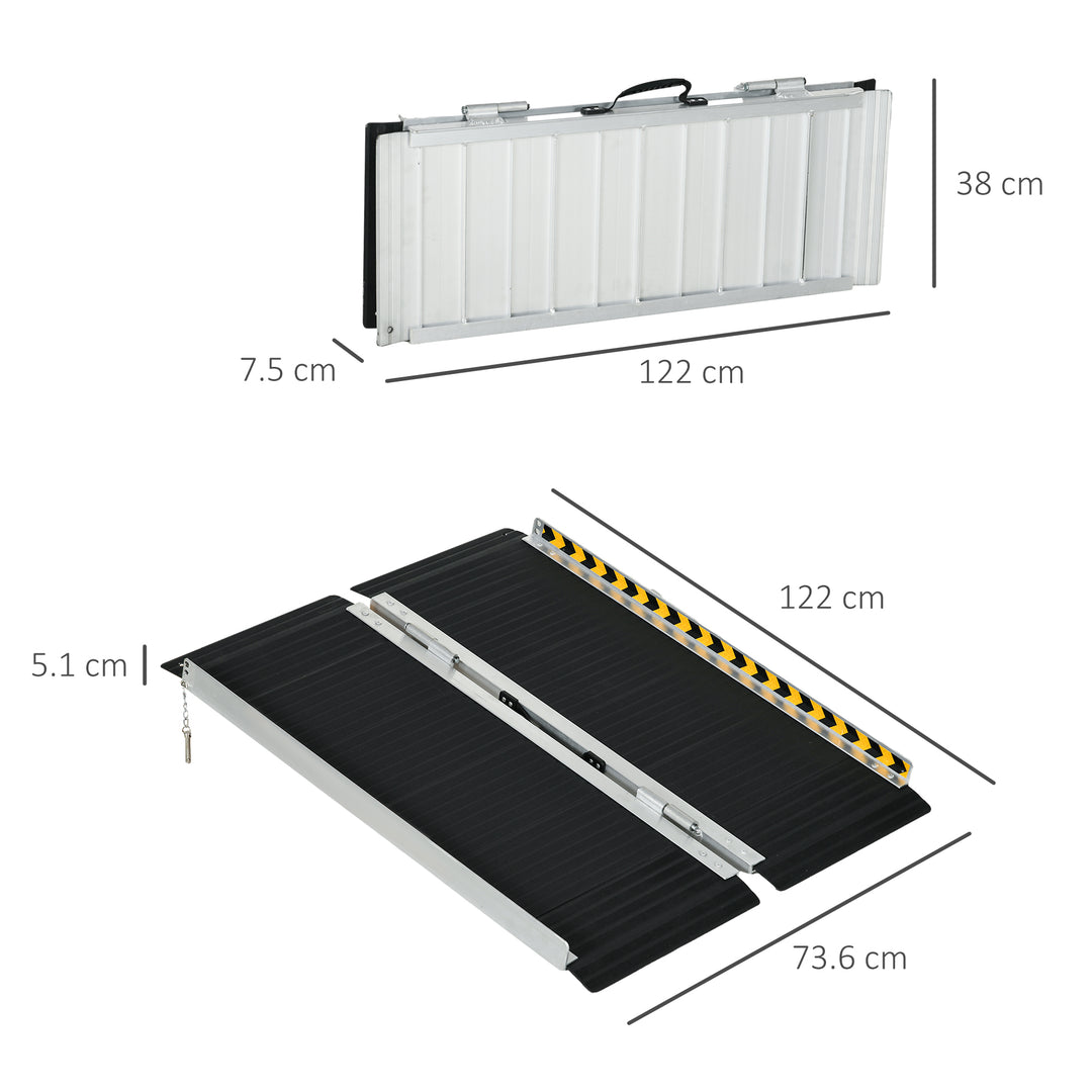 Wheelchair Ramp w/ Non-Skid Surface and Transition Plates Above & Below