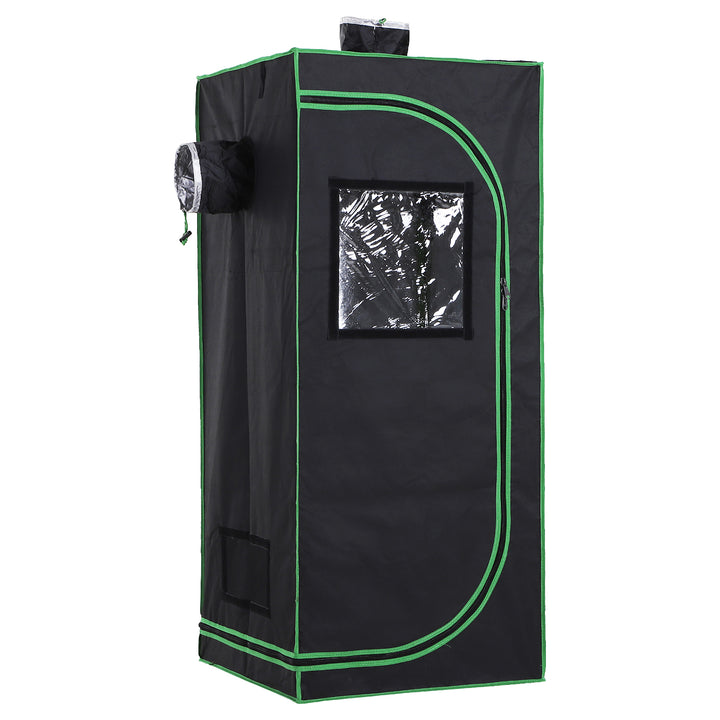 Hydroponic Plant Grow Tent  W/ Window Tool Bag, 60L x 60W x 140Hcm-Black/Green