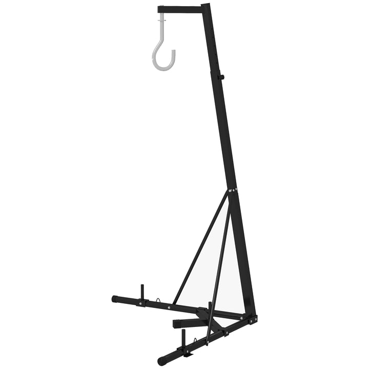 Foldable Punch Bag Stand for Heavy Bag, Speed Bag, Freestanding and Adjustable - Black